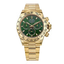 Rolex Daytona Green Dial 40mm 116508 Yellow Gold Watch Oyster Bracelet 2017