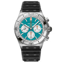 Breitling Chronomat B01 AB01342B1L2S1 NFL Miami Dolphins Edition 42mm Aqua‑Teal Dial Unidirectional Ratcheted Rotating Bezel Stainless Steel with Black Rubber Strap Watch