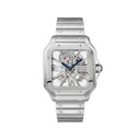 Cartier Santos De Cartier Skeleton WHSA0015 Stainless Steel Watch COMES WITH RUBBER STRAP AND DEPLOYMENT BUCKLE