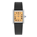 Cartier Tank Must De 2416 Quartz 22mm Silver Swiss Watch New Leather Strap