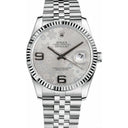 Rolex Datejust 36mm 116234 Silver Flower Dial Stainless Steel Jubilee Bracelet Watch