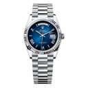Rolex Day-Date 128236-0020 Platinum Blue Ombre Roman Dial Presidential Watch 2024