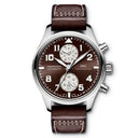 IWC Pilot Spitfire Chronograph IW387806 Stainless Steel with Brown Leather Watch 2014