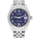 Rolex Datejust 31mm 178344 in Steel and White Gold with Purple Dial and Roman Numerals