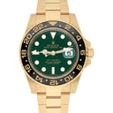Rolex GMT-Master II 40mm 116718 Oyster Stainless Steel Yellow Gold Green Dial Watch
