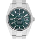 Rolex Sky-Dweller 336934 42mm Green Dial Fluted Stainless Steel Watch
