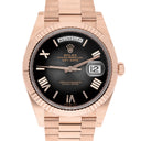 Rolex Day Date 228235-0055 Slate Ombré dial Dial Fluted Bezel 18k Rose Gold Watch