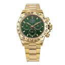 Rolex Daytona 116508 Oyster 40mm Yellow Gold Green Index Dial Watch 2018
