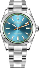 Rolex Oyster Perpetual 116400GV 40mm Stainless Steel Watch Blue Index Dial 2015