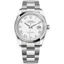 Rolex Datejust 36mm 126200 White Roman Dial Oyster Steel Watch 2021