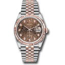 Rolex Datejust 126231-0025 36mm Jubilee Stainless Steel & Rose Gold with Chocolate Jubilee Diamond Dial Watch 2024