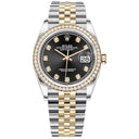 Rolex Datejust 36mm Stainless Steel & Yellow Gold 126283rbr-0007 with Black Dial 2024