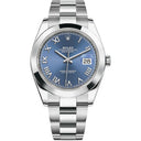 Rolex Datejust Stainless Steel Oyster 126300-0017 41mm Blue Dial Watch 2024