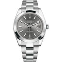 Rolex Datejust Oyster 126300-0007 41mm Stainless Steel Grey Dial Watch 2024