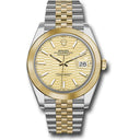 Rolex Datejust 126303-0022 41mm Jubilee Stainless Steel & Yellow Gold Watch Champagne Fluted Motif Index Dial 2024
