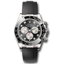 Rolex White Gold Cosmograph Daytona 126519LN Black Cerachrom Bezel Black Diamond Dial - Oysterflex Strap Watch 2024