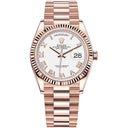 Rolex Day-Date 36mm Rose Gold 128235-0070 with White Dial Watch 2024