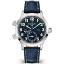 Patek Philippe Calatrava Travel Time 5524G-001 White Gold with Blue Leather Watch Blue Dial 2016
