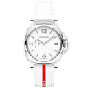 Panerai Luminor Due Luna Rossa 38mm PAM01378 Stainless Steel with White Leather Watch White Dial 2024