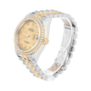 Rolex Datejust 36 Gold & Steel 116233 Champagne Roman Dial Diamond Bezel Jubilee Watch