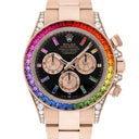 Rolex Daytona 116595RBOW 'Rainbow' Rose Gold Black Dial Watch MINT 2018