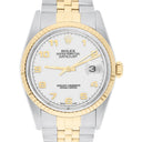 Rolex Datejust 36mm 16233 Two Tone White Arabic Dial Jubilee Circa 2000