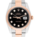 Rolex Datejust 36mm Black Diamond Dial Rose Gold/Stainless Steel 116201