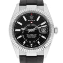 Rolex Sky-Dweller 42mm White Gold Black Dial Oysterflex Strap 336239 Complete