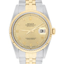 Rolex Datejust 36mm Two Tone Champagne Roman Dial Jubilee 16233 Circa - 1995