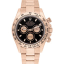 Rolex Cosmograph Daytona 116505-0008 Black Dial Pink Subdials 18K Rose Gold Complete