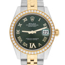 Rolex Datejust 178383 Stainless Steel & 18K Yellow Gold 31mm Diamond Bezel Green Dial
