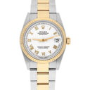 Rolex Datejust 31mm 68273 White Roman Two Tone Watch Circa 1997 Complete Oyster