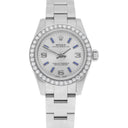 Rolex 26mm OP Silver Dial Stainless Steel Ladies Watch 176200 Diamond Accent