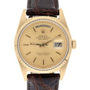 Rolex Day-Date 18238 36mm 18K Yellow Gold Watch Fluted Bezel Champagne Dial
