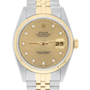 Rolex Datejust 36mm Two Tone Champagne Diamond Dial Jubilee 16013 Circa 1987