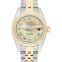 Rolex Datejust 26mm 179173 Two Tone Ladies Watch Rare Myriad Pearl Dial Jubilee