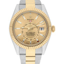 Rolex Sky-Dweller Champagne 326933 Stainless Steel and Yellow Gold Watch B/P