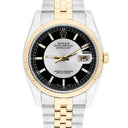 Rolex Datejust 36 Jubilee 116233 Stainless Steel & Yellow Gold Watch Tuxedo Index Dial