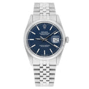 Rolex Datejust 1600 Stainless Steel Oyster Rare Blue Dial Unisex Watch 36mm