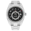 Rolex Sky Dweller 18k White Gold Black Arabic Dial 42mm Watch 326939