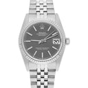 Rolex Datejust 31mm 68274  Grey Tapestry Dial Steel Watch W/G Bezel Circa Ladies - 1990