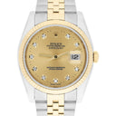 Rolex Datejust 36 Gold & Steel 116233 Watch Champagne Diamond Dial Jubilee Watch