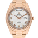 Rolex Day-Date II 218235 Men's Ivory Dial Rose Gold 41mm President Box/Papers