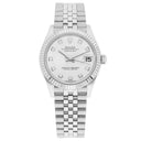 Rolex Datejust Ladies 278274 31mm Silver Diamond Dial Fluted Bezel Jubilee Band