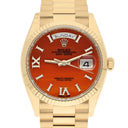 Rolex Day-Date 128238-0088 36mm Yellow Gold Carnelian Roman Diamond Dial Presidential