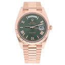 Rolex Day-Date 40 228235 Olive Green Dial Rose Gold Watch 2024 Box/Papers
