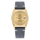 Rolex Day-Date 18238 36 mm 18K Yellow Gold Watch Fluted Bezel Champagne Diamond