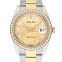 Rolex Datejust 36 126283RBR Champagne Logo Dial Factory Diamond Bezel 2022