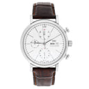 IWC Portofino Chronograph IW391027 42.00mm Silver Dial Leather Strap Stainless Steel Watch
