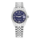 Rolex Datejust 31mm 178344 in Steel and White Gold with Purple Dial and Roman Numerals